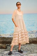 OUT FRILL DAWN Dress (Shimmer)